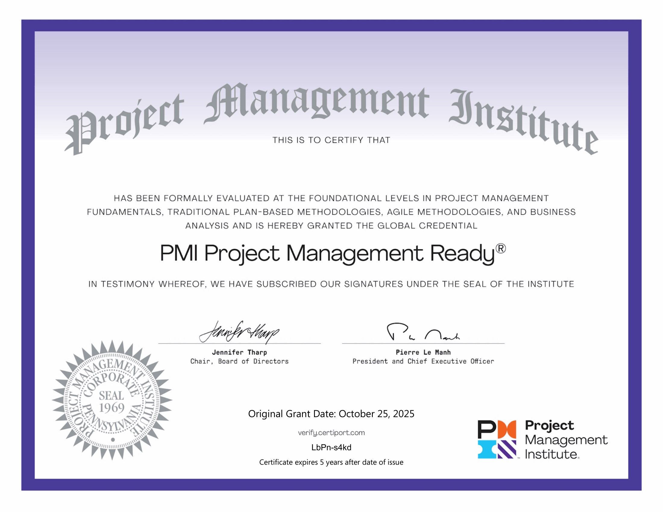 PMI Project Management Ready®